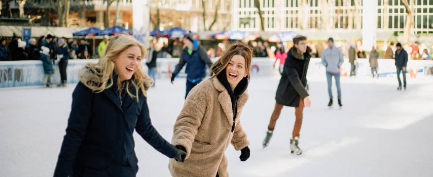 New York is one of the best destinations for a a white Christmas, especially if you enjoy ice skating