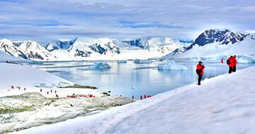 snow covered mountains 