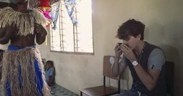 Thumbnail image of Stephen drinking Kava at Kava Ceremony