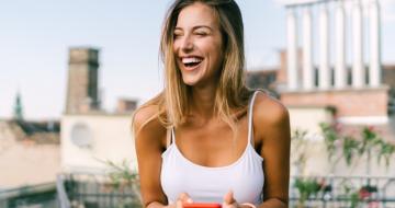 Woman with cell phone